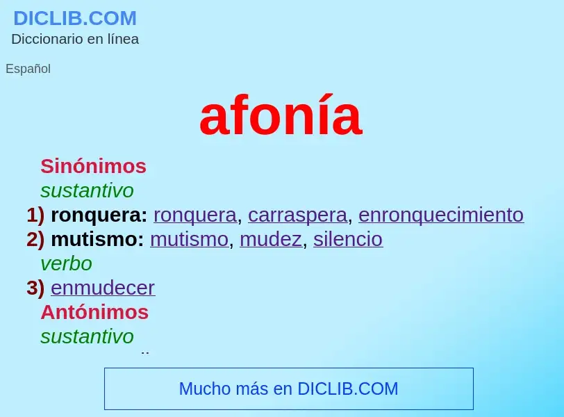 Wat is afonía - definition