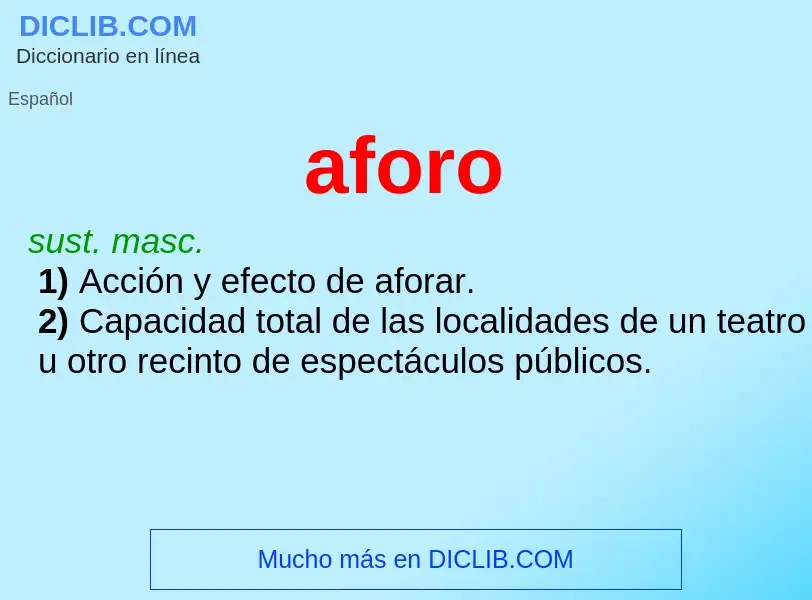 What is aforo - definition