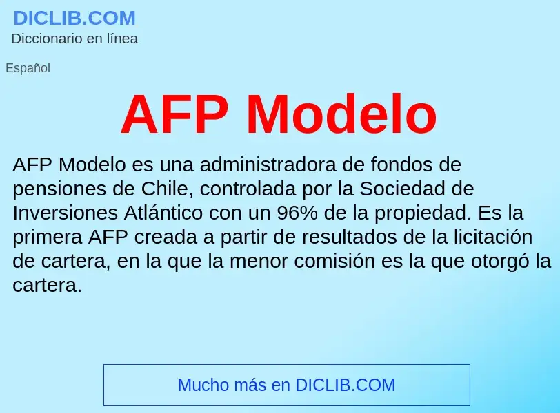 What is AFP Modelo - definition