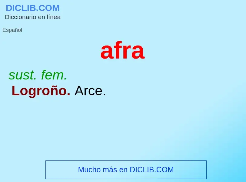 O que é afra - definição, significado, conceito