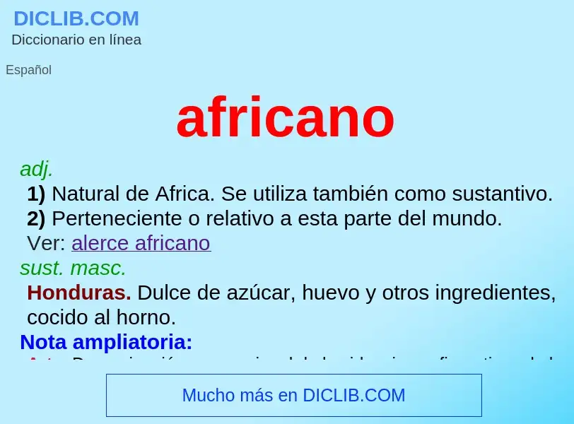 Was ist africano - Definition