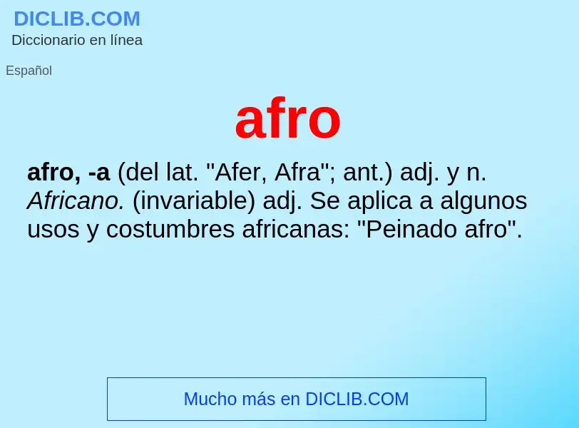 What is afro - definition