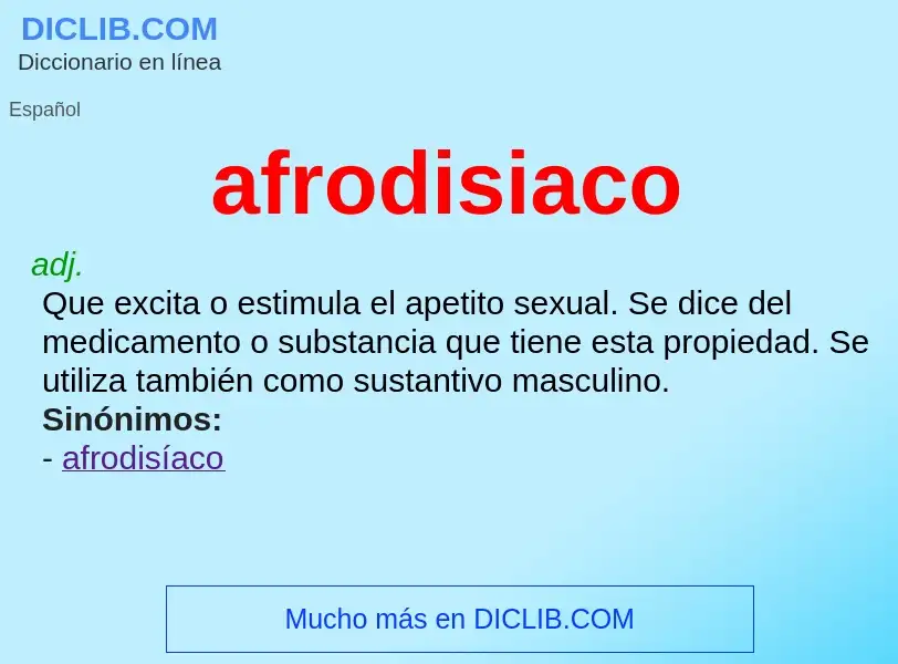 What is afrodisiaco - definition