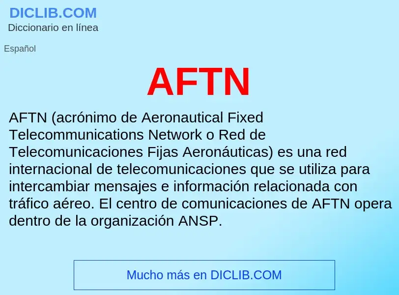 What is AFTN - definition