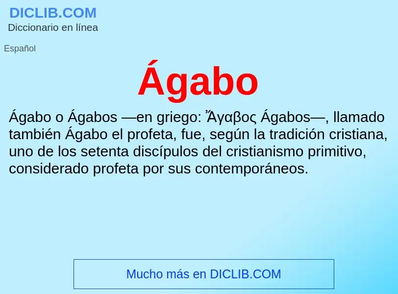 What is Ágabo - meaning and definition