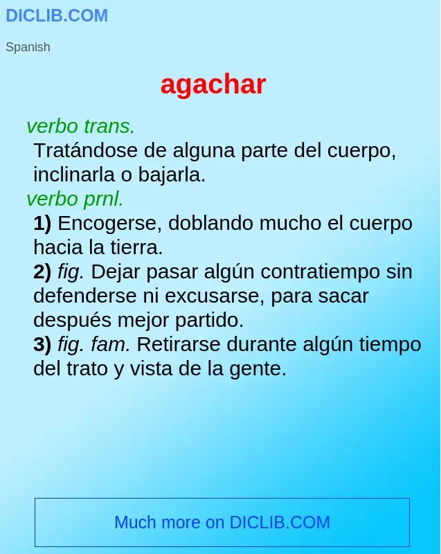 What is agachar - definition