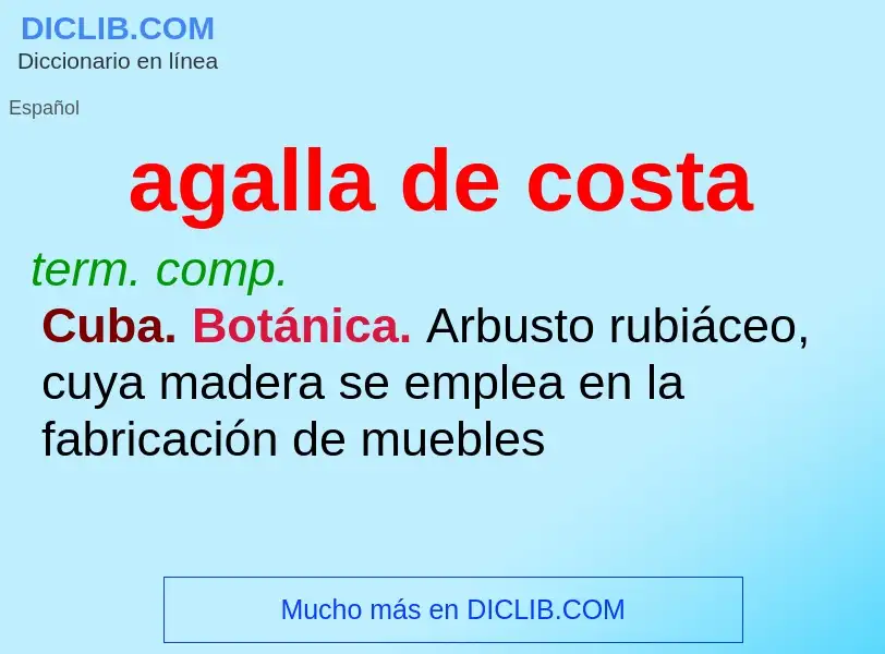 Was ist agalla de costa - Definition