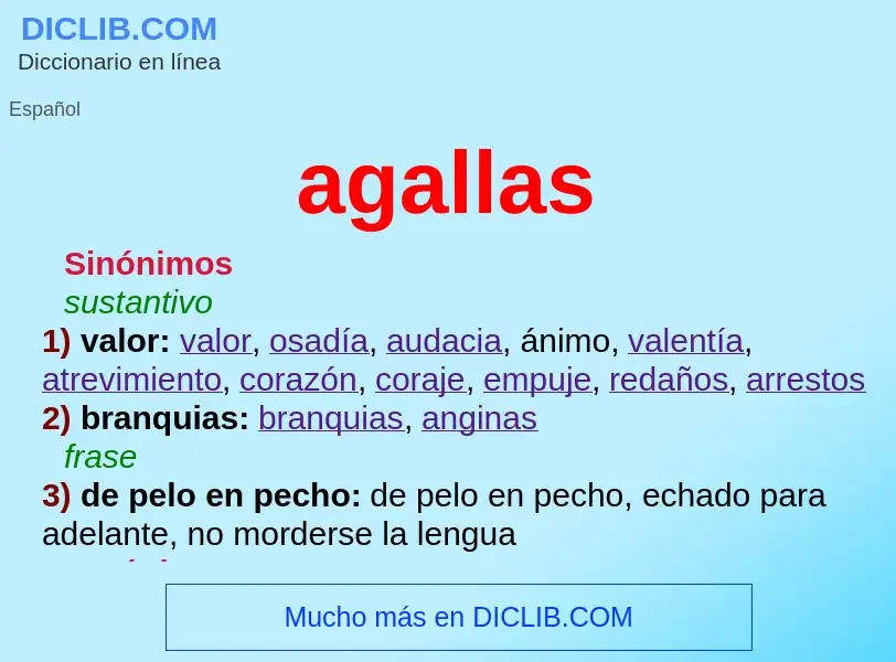 What is agallas - definition