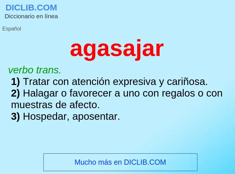 What is agasajar - definition