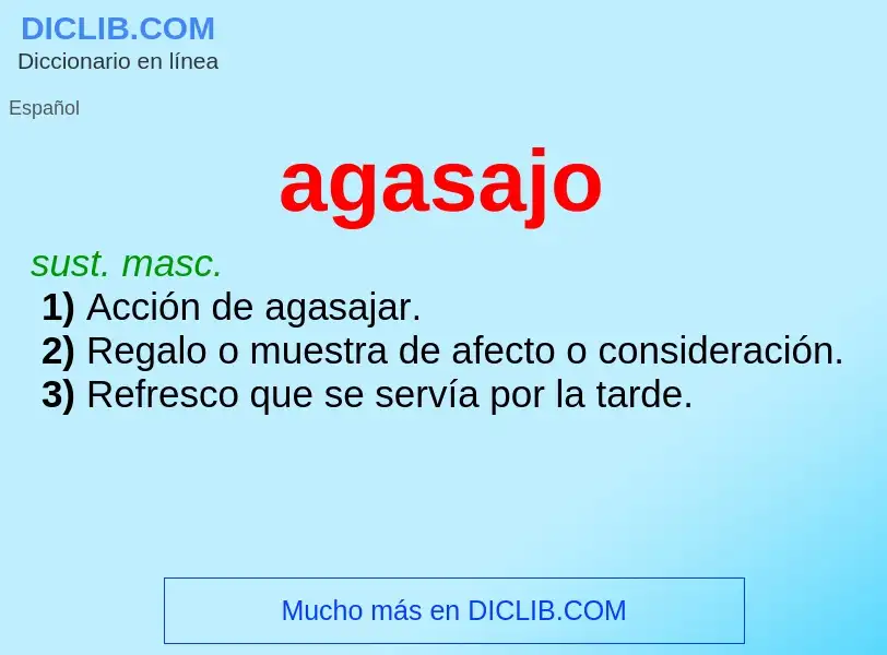 What is agasajo - meaning and definition