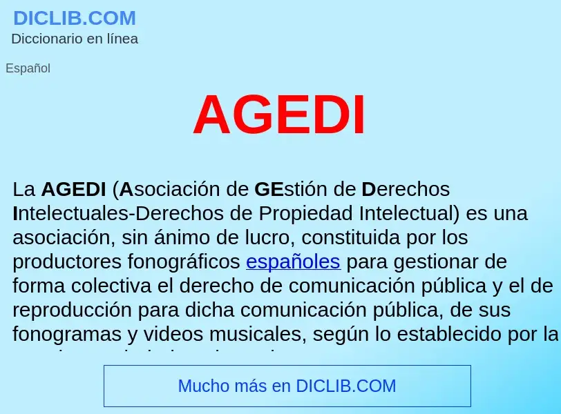 What is AGEDI  - definition