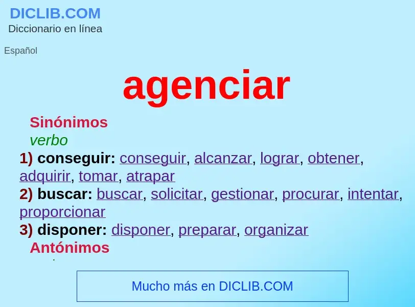 Wat is agenciar - definition