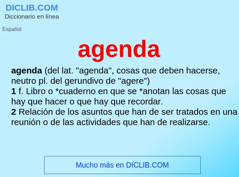 O que é agenda - definição, significado, conceito