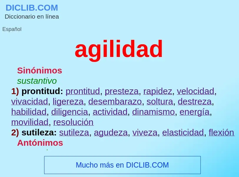 What is agilidad - definition