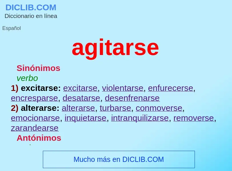 Was ist agitarse - Definition