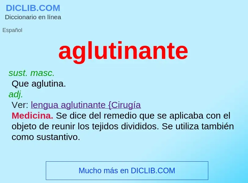 Wat is aglutinante - definition