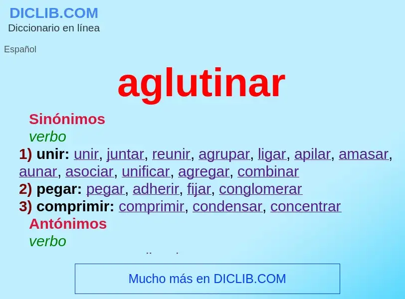 Wat is aglutinar - definition