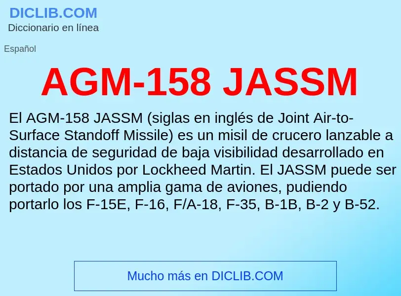 What is AGM-158 JASSM - definition