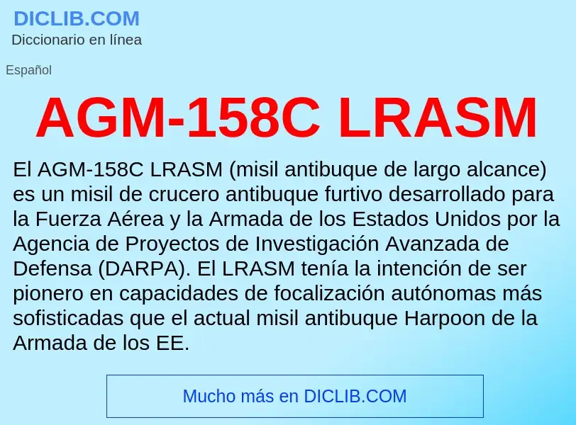 What is AGM-158C LRASM - definition