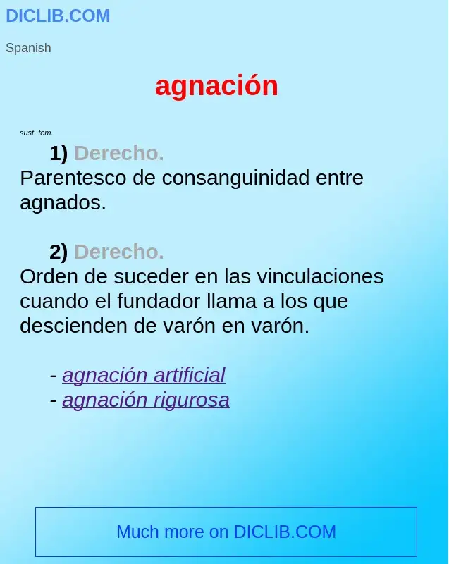 Wat is agnación - definition