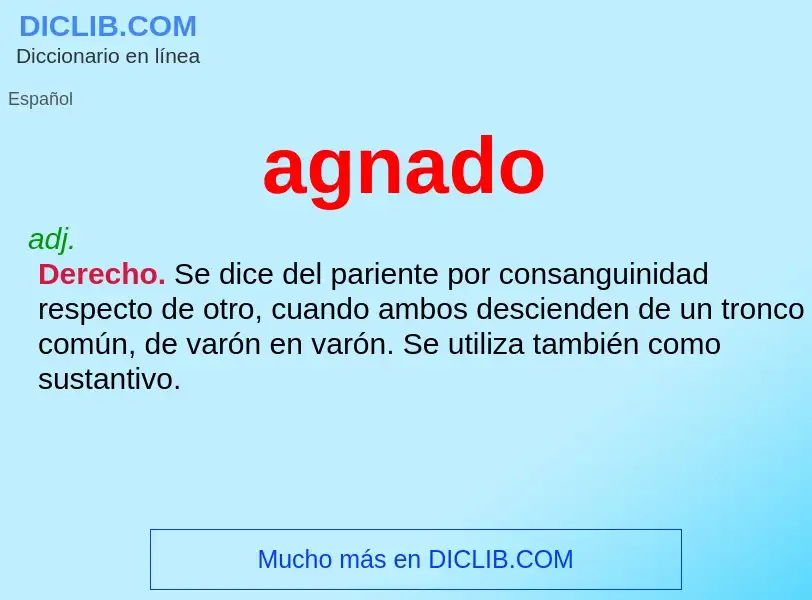 O que é agnado - definição, significado, conceito