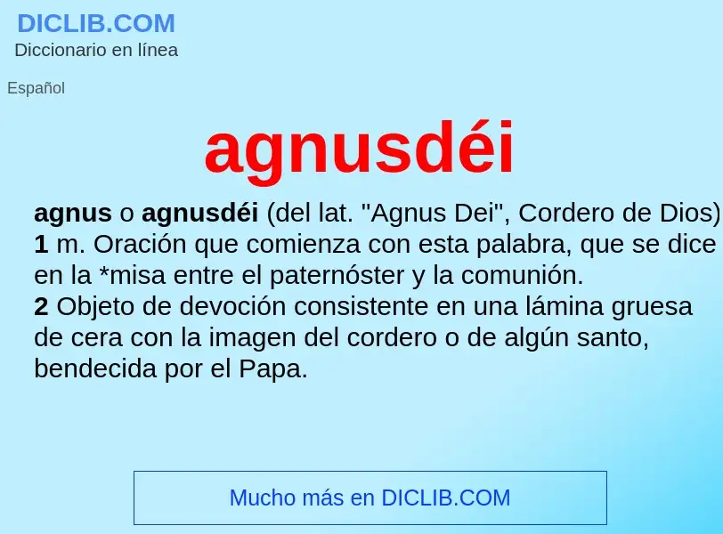 What is agnusdéi - definition