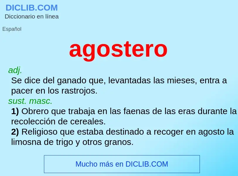 What is agostero - definition