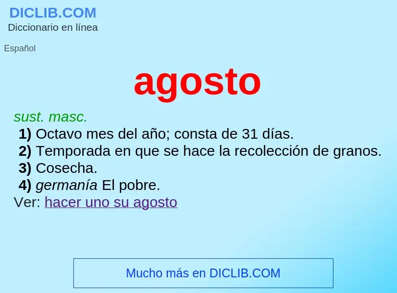 What is agosto - definition