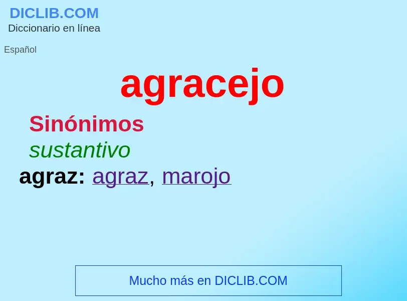 Wat is agracejo - definition