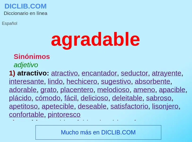 What is agradable - definition