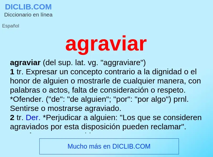 Wat is agraviar - definition