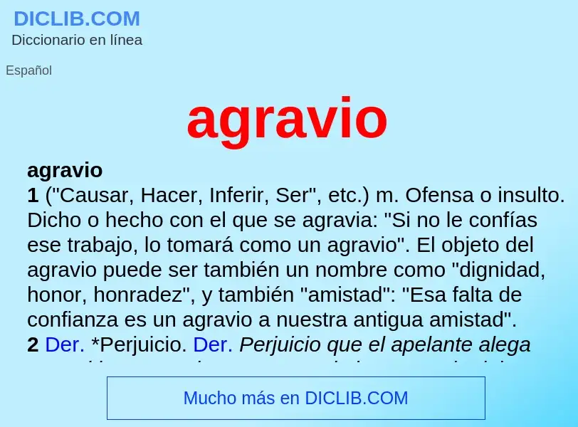 Wat is agravio - definition