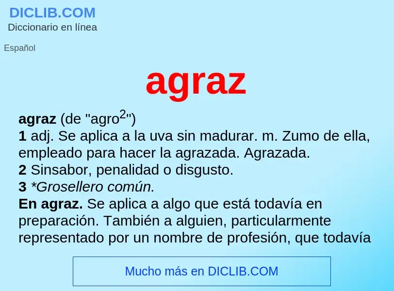 Wat is agraz - definition