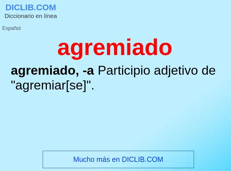 What is agremiado - definition