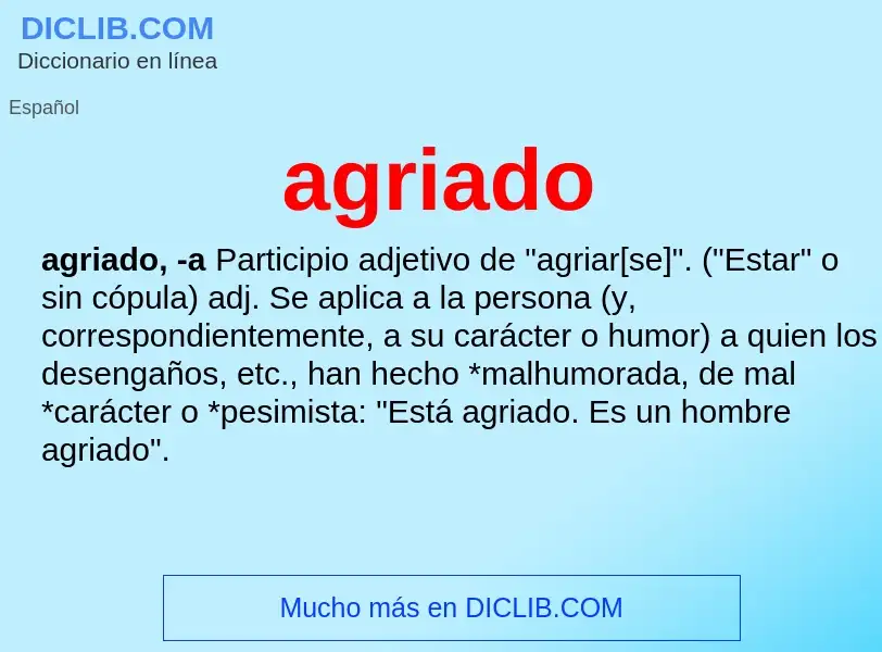 Wat is agriado - definition