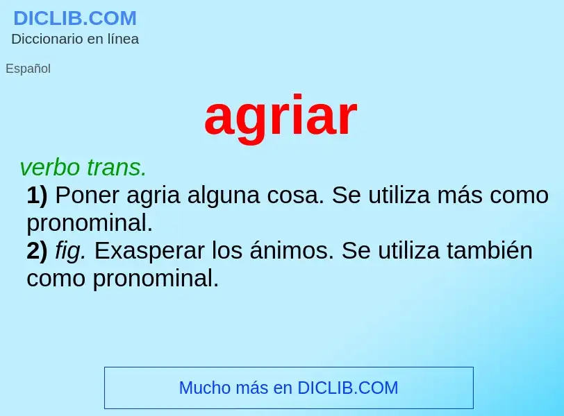 O que é agriar - definição, significado, conceito