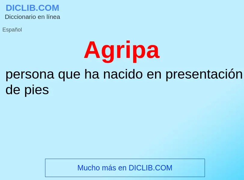 ¿Qué es Agripa? - significado y definición