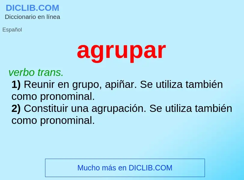 O que é agrupar - definição, significado, conceito