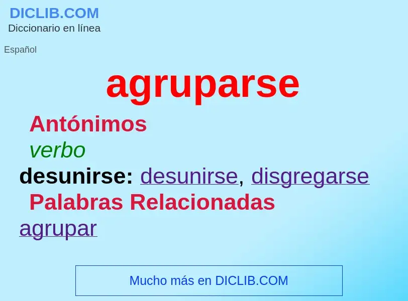 O que é agruparse - definição, significado, conceito