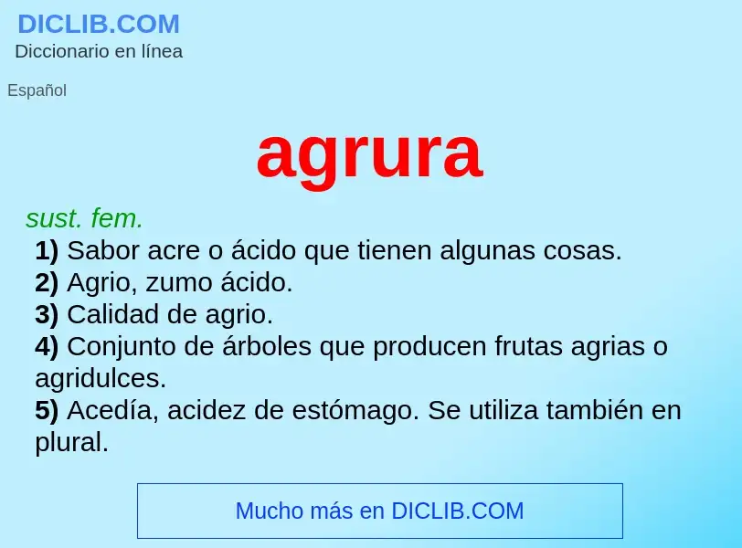 Wat is agrura - definition