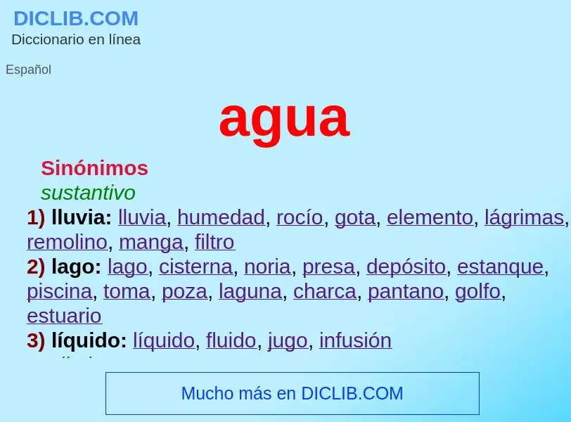 Wat is agua - definition