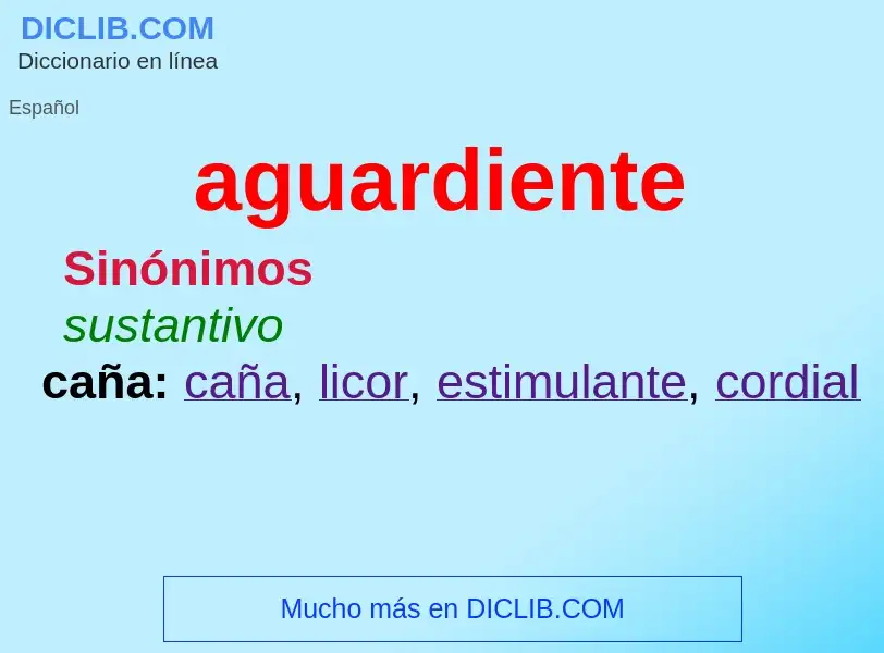 What is aguardiente - definition