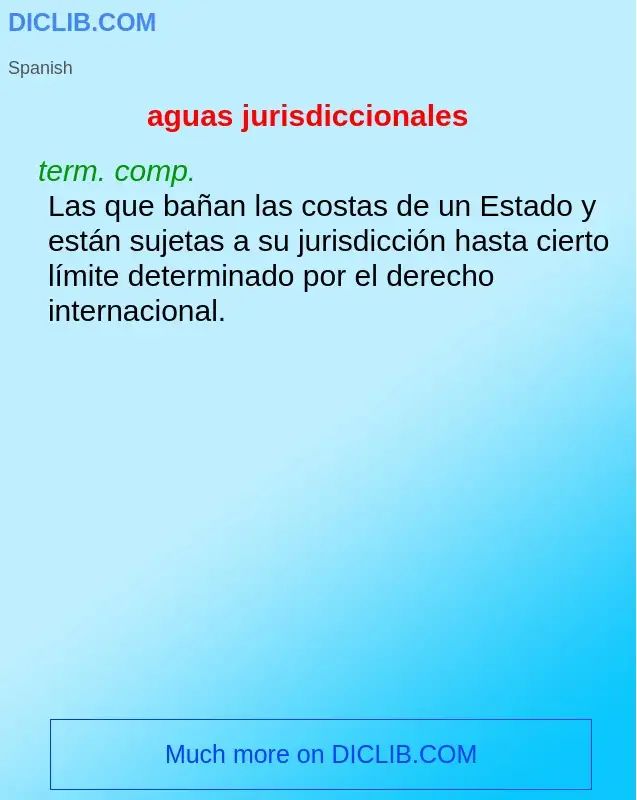 What is aguas jurisdiccionales - definition