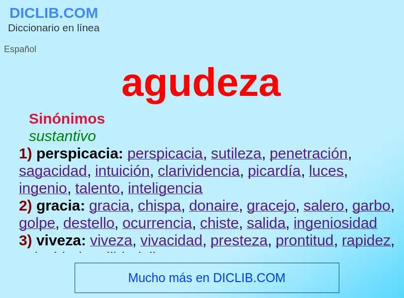 What is agudeza - meaning and definition