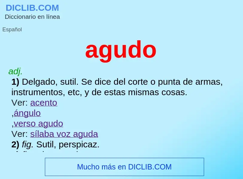 Wat is agudo - definition