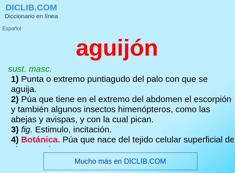 What is aguijón - definition