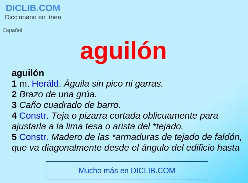 What is aguilón - meaning and definition