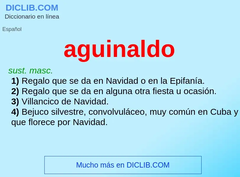 O que é aguinaldo - definição, significado, conceito