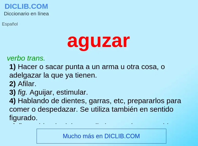 Wat is aguzar - definition