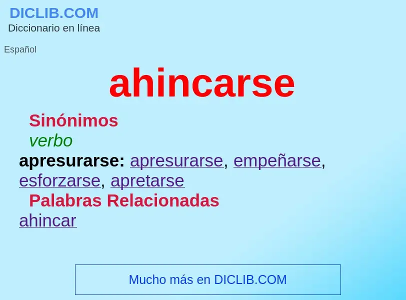 Wat is ahincarse - definition